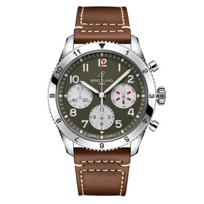 Breitling Classic AVI Chronograph 42 Curtiss P-40 Warhawk Læderrem Ur A233802A1L1X1