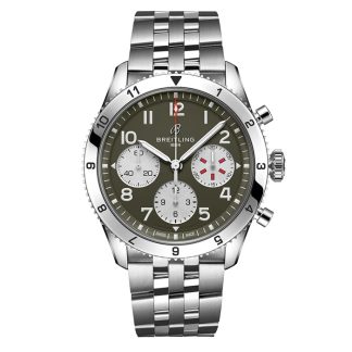 Breitling Classic AVI Chronograph 42 Curtiss P-40 Warhawk ur i rustfrit stål A233802A1L1A1