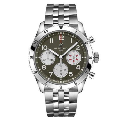 Breitling Classic AVI Chronograph 42 Curtiss P-40 Warhawk ur i rustfrit stål A233802A1L1A1