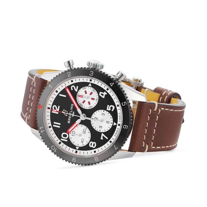 Breitling Classic AVI Chronograph 42 Mosquito Læderrem Ur Y233801A1B1X1 - Billede 4
