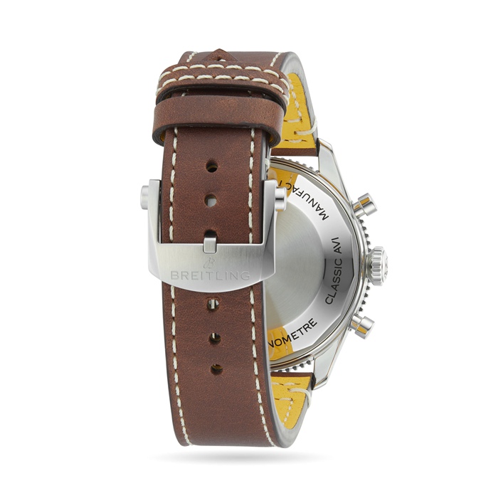 Breitling Classic AVI Chronograph 42 Mosquito Læderrem Ur Y233801A1B1X1 - Billede 5