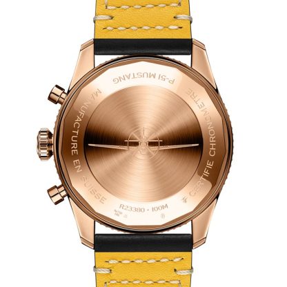 Breitling Classic AVI Chronograph 42 P-51 Mustang 18K rødguld læderrem ur R233801A1B1X1 - Billede 2