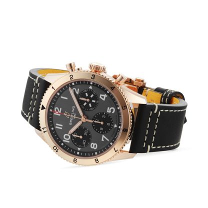 Breitling Classic AVI Chronograph 42 P-51 Mustang 18K rødguld læderrem ur R233801A1B1X1 - Billede 4