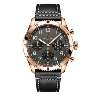 Breitling Classic AVI Chronograph 42 P-51 Mustang 18K rødguld læderrem ur R233801A1B1X1