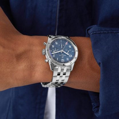 Breitling Classic AVI Chronograph 42 Tribute to Vought F4U Corsair Stainless Steel Watch A233801A1C1A1 - Billede 3