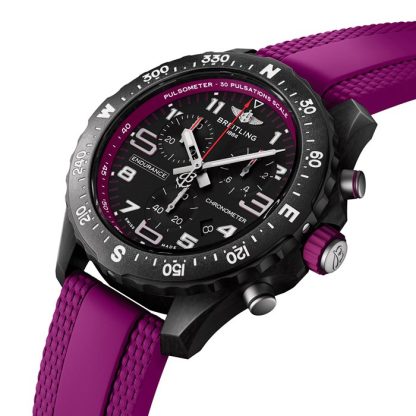 Breitling Endurance Pro 38mm Unisex-ur Lilla gummi X83310F61B1S1 - Billede 3