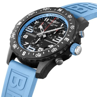 Breitling Endurance Pro 44mm turkis gummirem ur X82310281B1S1 - Billede 2