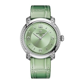 Breitling Lady Premier 36mm dameur grøn A10310671L1P1