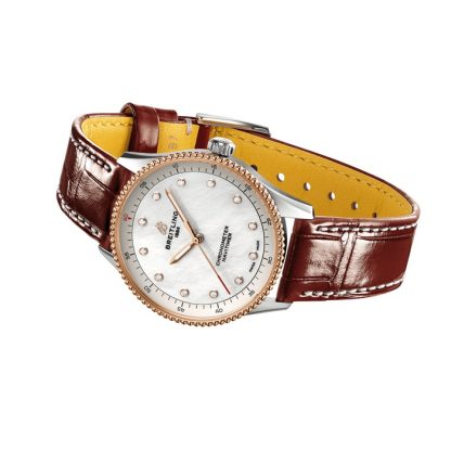 Breitling Navitimer 32mm Dameur Hvid Perlemor Alligator U77320E61A1P1 - Billede 4