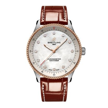 Breitling Navitimer 32mm Dameur Hvid Perlemor Alligator U77320E61A1P1