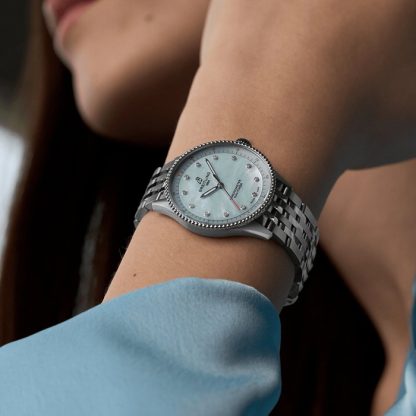 Breitling Navitimer 32mm dameur blå perlemor A77320171C1A1 - Billede 5