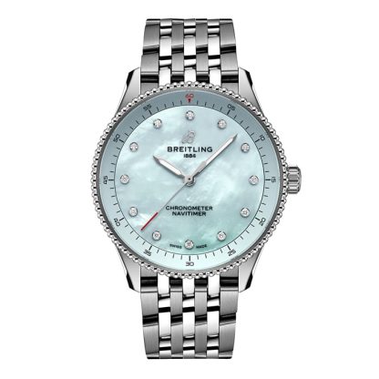 Breitling Navitimer 32mm dameur blå perlemor A77320171C1A1