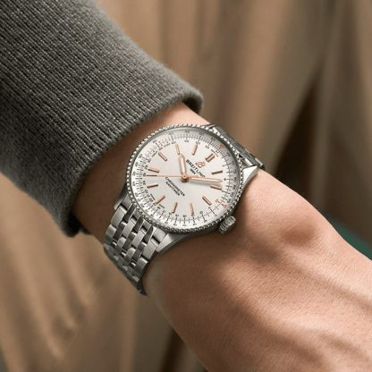 Breitling Navitimer 36 mm dameur sølv A17327211G1A1 - Billede 5