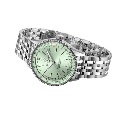 Breitling Navitimer 36mm dameur Grøn A17327361L1A1 - Billede 4