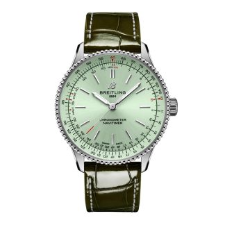 Breitling Navitimer 36mm dameur grøn alligator A17327361L1P1