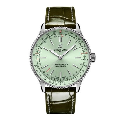 Breitling Navitimer 36mm dameur grøn alligator A17327361L1P1