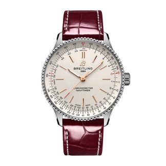 Breitling Navitimer 36mm dameur sølv alligator A17327211G1P1
