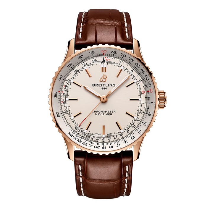 Breitling Navitimer Automatic 41mm Herreur Sølv 18k Roséguld R17329F41G1P1
