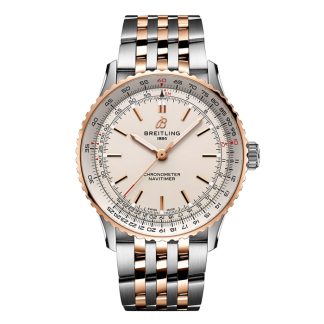 Breitling Navitimer Automatic 41mm herreur sølv rustfrit stål og 18k rødguld U17329F41G1U1