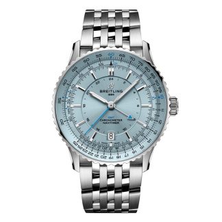 Breitling Navitimer Automatic GMT 41mm herreur lyseblå rustfrit stål A32310171C1A1