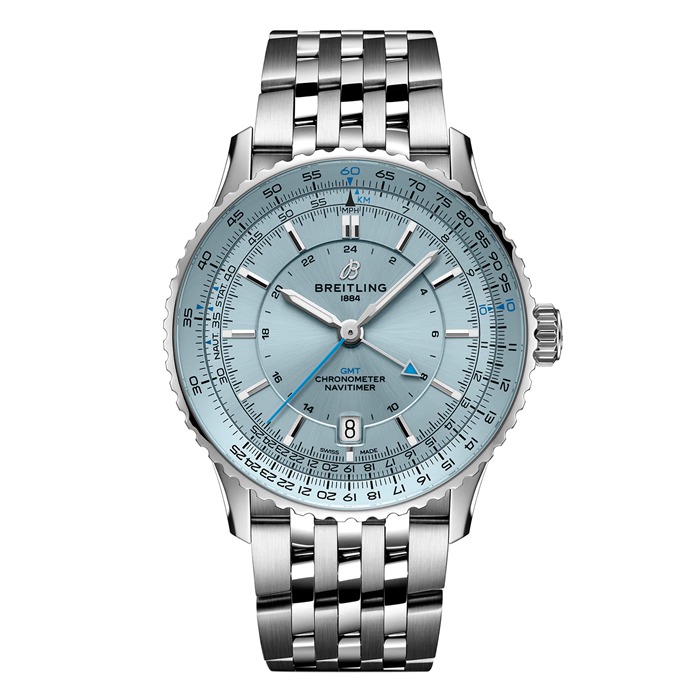 Breitling Navitimer Automatic GMT 41mm herreur lyseblå rustfrit stål A32310171C1A1