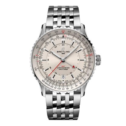 Breitling Navitimer Automatic GMT 41mm herreur sølv rustfrit stål A32310211G1A1