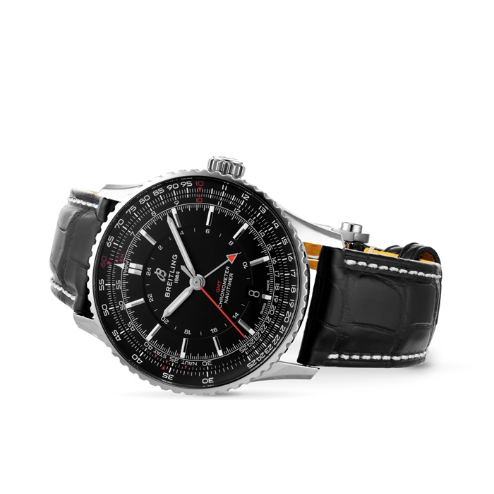 Breitling Navitimer Automatic GMT 41mm herreur sort A32310251B1P1 - Billede 3