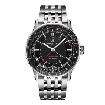 Breitling Navitimer Automatic GMT 41mm herreur sort rustfrit stål A32310251B1A1