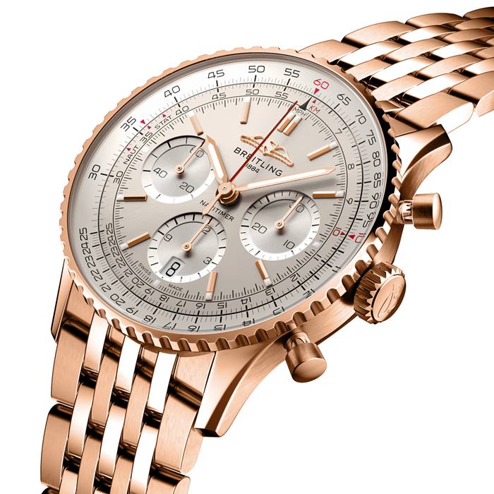 Breitling Navitimer B01 Chronograph 41 18k Red Gold Watch RB0139211G1R1 - Billede 2