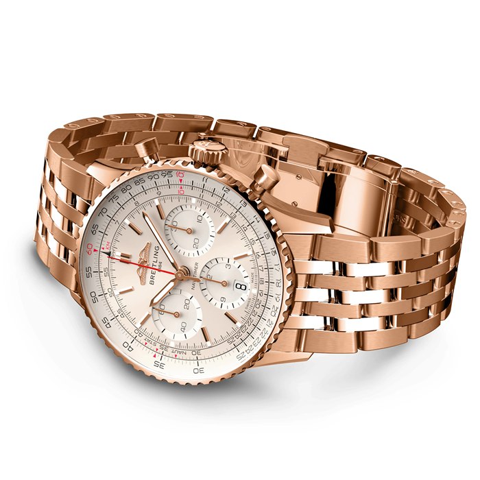 Breitling Navitimer B01 Chronograph 41 18k Red Gold Watch RB0139211G1R1 - Billede 3