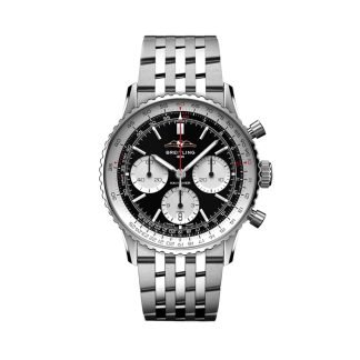 Breitling Navitimer B01 Chronograph 41mm herreur sort rustfrit stål AB0139211B1A1