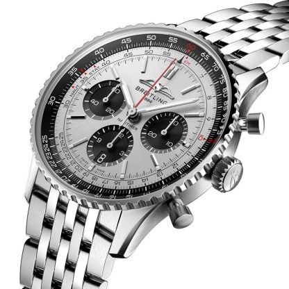Breitling Navitimer B01 Chronograph 43 Sølvur AB0138241G1A1 - Billede 2