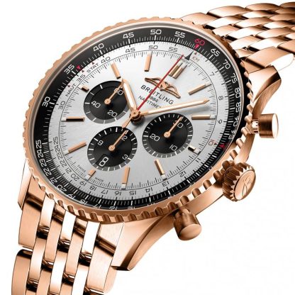 Breitling Navitimer B01 Chronograph 46 18k Red Gold Watch RB0137241G1R1 - Billede 2