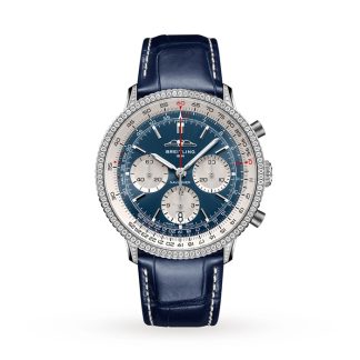 Breitling Navitimer Chronograph 41mm herreur hvidøjet blå urskive AB0139631C1P1