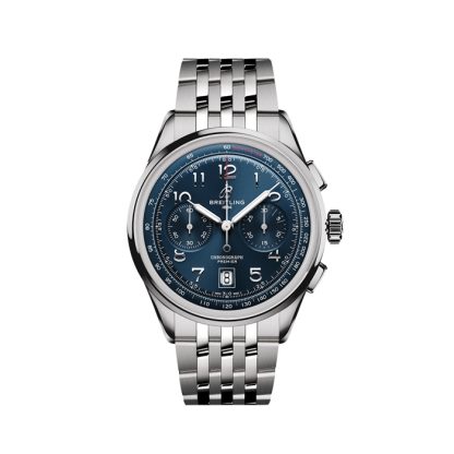 Breitling Premier B01 Chronograph 42mm herreur blå rustfrit stål AB0145171C1A1