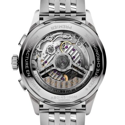 Breitling Premier B01 Chronograph 42mm herreur cremefarvet rustfrit stål AB0145211G1A1 - Billede 2
