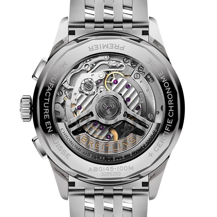 Breitling Premier B01 Chronograph 42mm herreur cremefarvet rustfrit stål AB0145211G1A1 - Billede 2