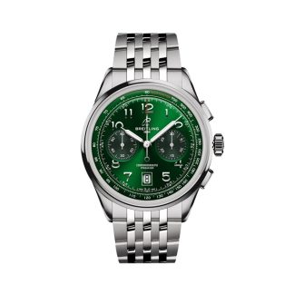 Breitling Premier B01 Chronograph 42mm herreur grønt rustfrit stål AB0145371L1A1