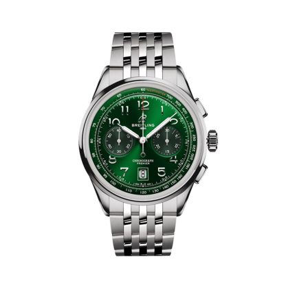 Breitling Premier B01 Chronograph 42mm herreur grønt rustfrit stål AB0145371L1A1