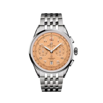 Breitling Premier B01 Chronograph 42mm herreur kobber rustfrit stål AB0145331K1A1