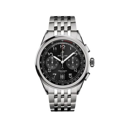 Breitling Premier B01 Chronograph 42mm herreur sort rustfrit stål AB0145221B1A1