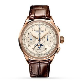 Breitling Premier B25 Datora 42 18k rødguld læderrem ur RB2510371G1P1