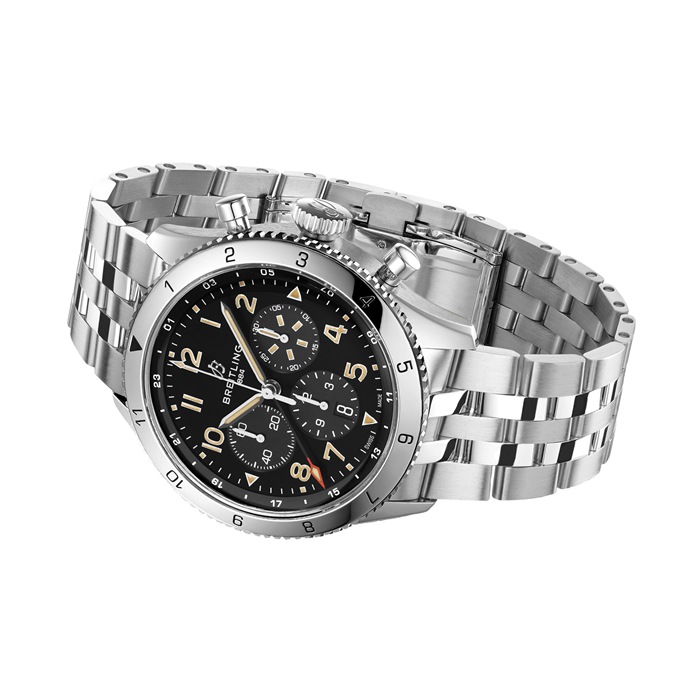 Breitling Super AVI B04 Chronograph GMT 46 P-51 Mustang Watch AB04453A1B1A1 - Billede 3