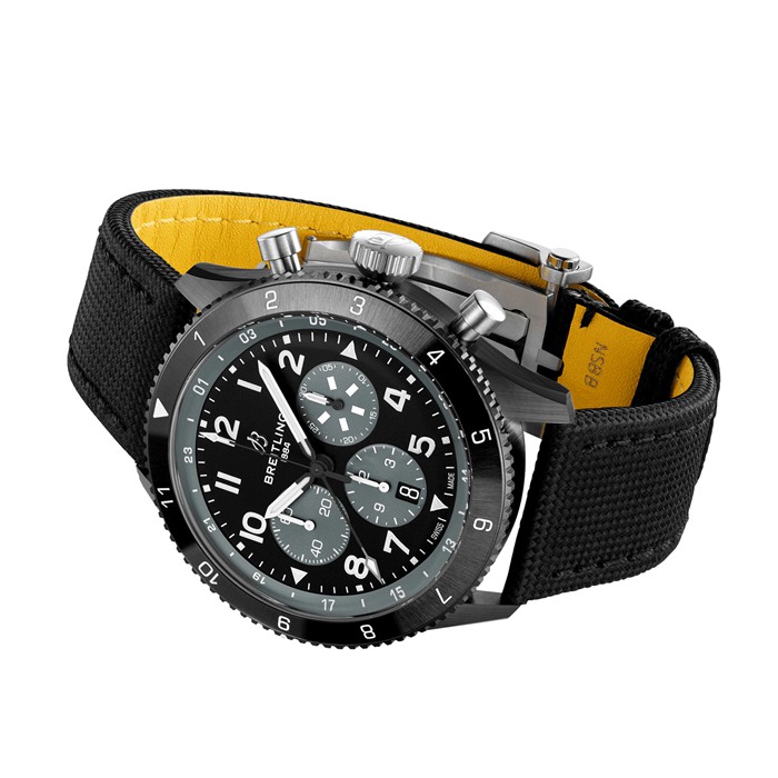 Breitling Super AVI B04 Chronograph GMT Mosquito Night Fighter 46mm herreur sort SB04451A1B1X1 - Billede 3