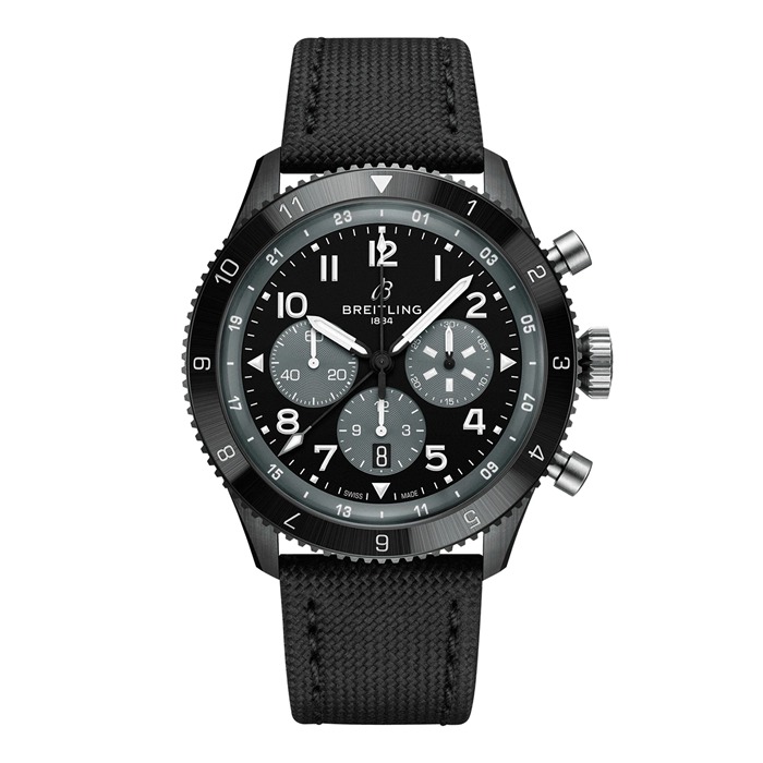 Breitling Super AVI B04 Chronograph GMT Mosquito Night Fighter 46mm herreur sort SB04451A1B1X1