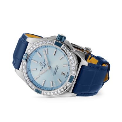 Breitling Super Chronomat Automatic 38 Blå læderremsur A17356531C1P1 - Billede 3