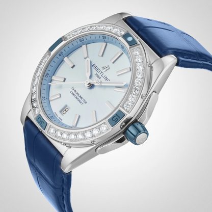 Breitling Super Chronomat Automatic 38 Blå læderremsur A17356531C1P1 - Billede 5