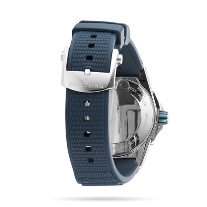 Breitling Super Chronomat Automatic 38 Blue Rubber Strap Watch A17356531C1S1 - Billede 4