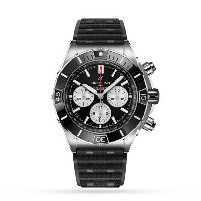 Breitling Super Chronomat B01 44 ur med gummirem i rustfrit stål AB0136251B1S1