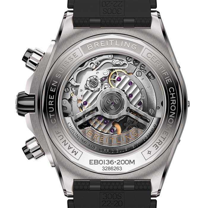 Breitling Super Chronomat B01 44mm herreur grå gummi EB0136251M1S1 - Billede 2